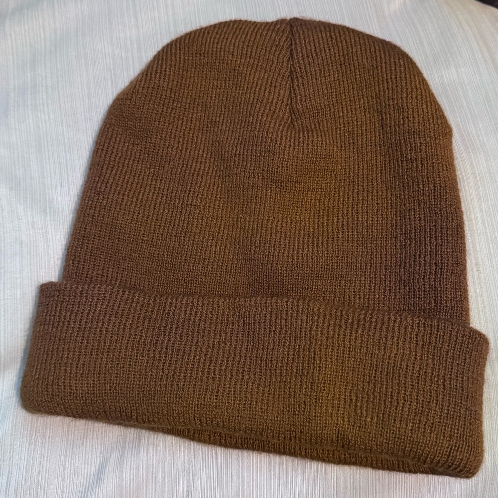 Carhartt Tan Brown Knit Beanie Hat One Size - Picture 2 of 4